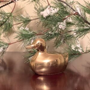 📌 ( Sold ) Vintage Solid Brass Duck Figurine